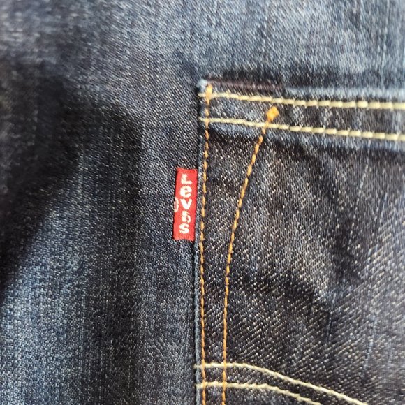 Men's 501 Button Fly Levi's Jeans Dark Wash Size 44 x 30 - Picture 10 of 12